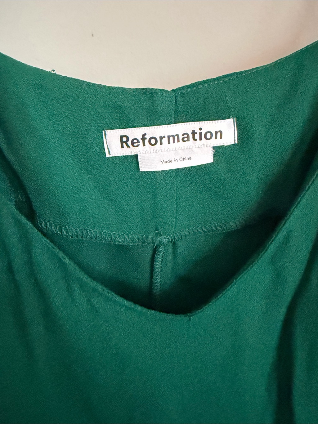 Reformation Emerald Green Dress